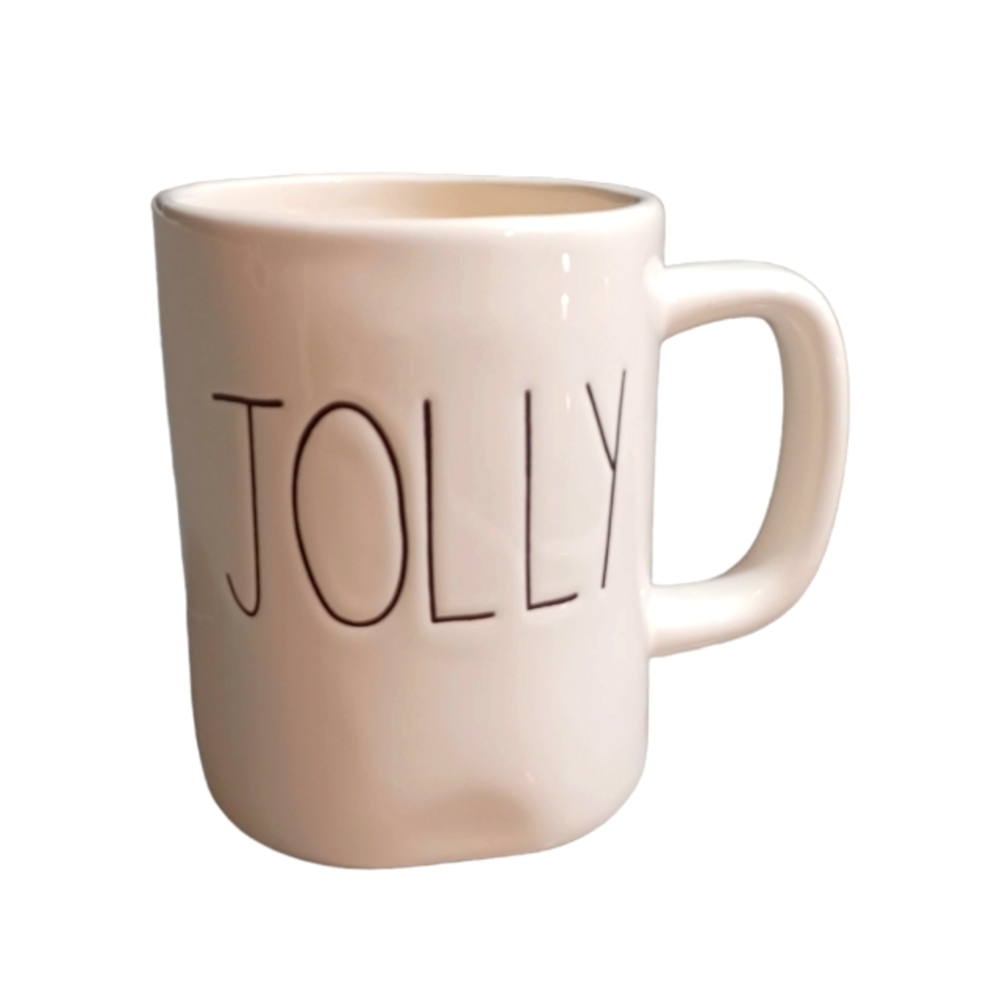 RAE DUNN • JOLLY • coffee mug ceramic holiday  ☕️